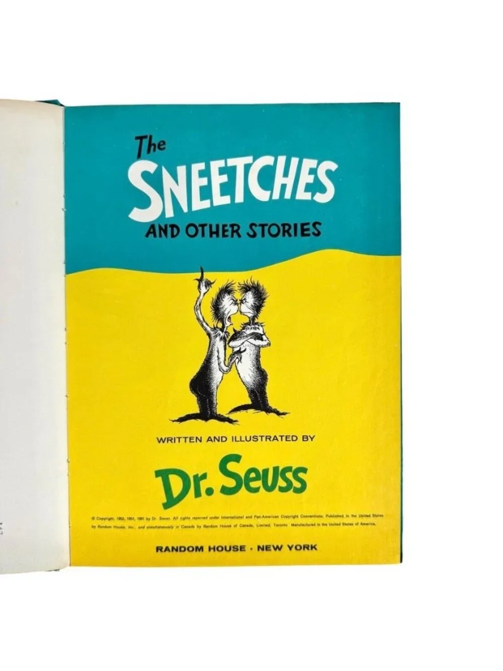 Vintage The Sneetches and Other Stories by Dr. Seuss 1961 First Edition HC